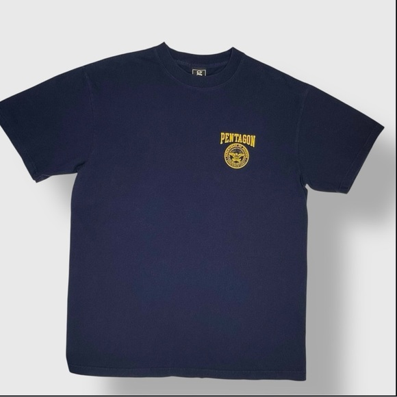 Vintage 90’s GEAR FOR SPORTS Pentagon Men’s T Shirt Sz Med Blue Short Sleeve - Picture 1 of 6
